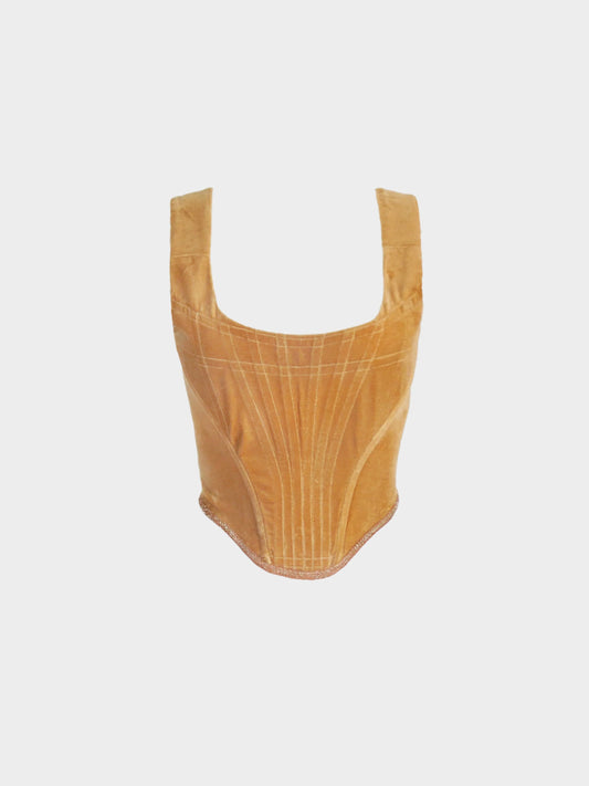 Vivienne Westwood 1990s Brown Velvet Corset