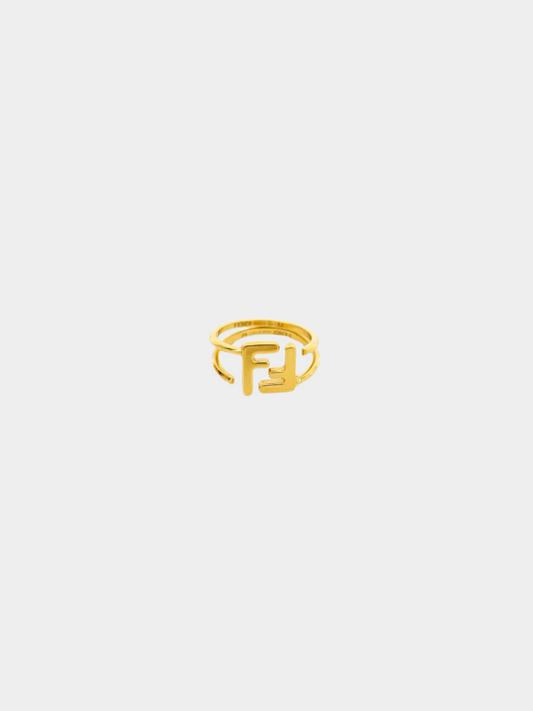 Fendi 2000s Gold FF Ring