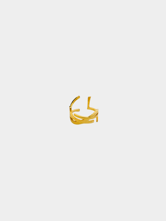 Yves Saint Laurent 2000s Gold Opium Twist Ring