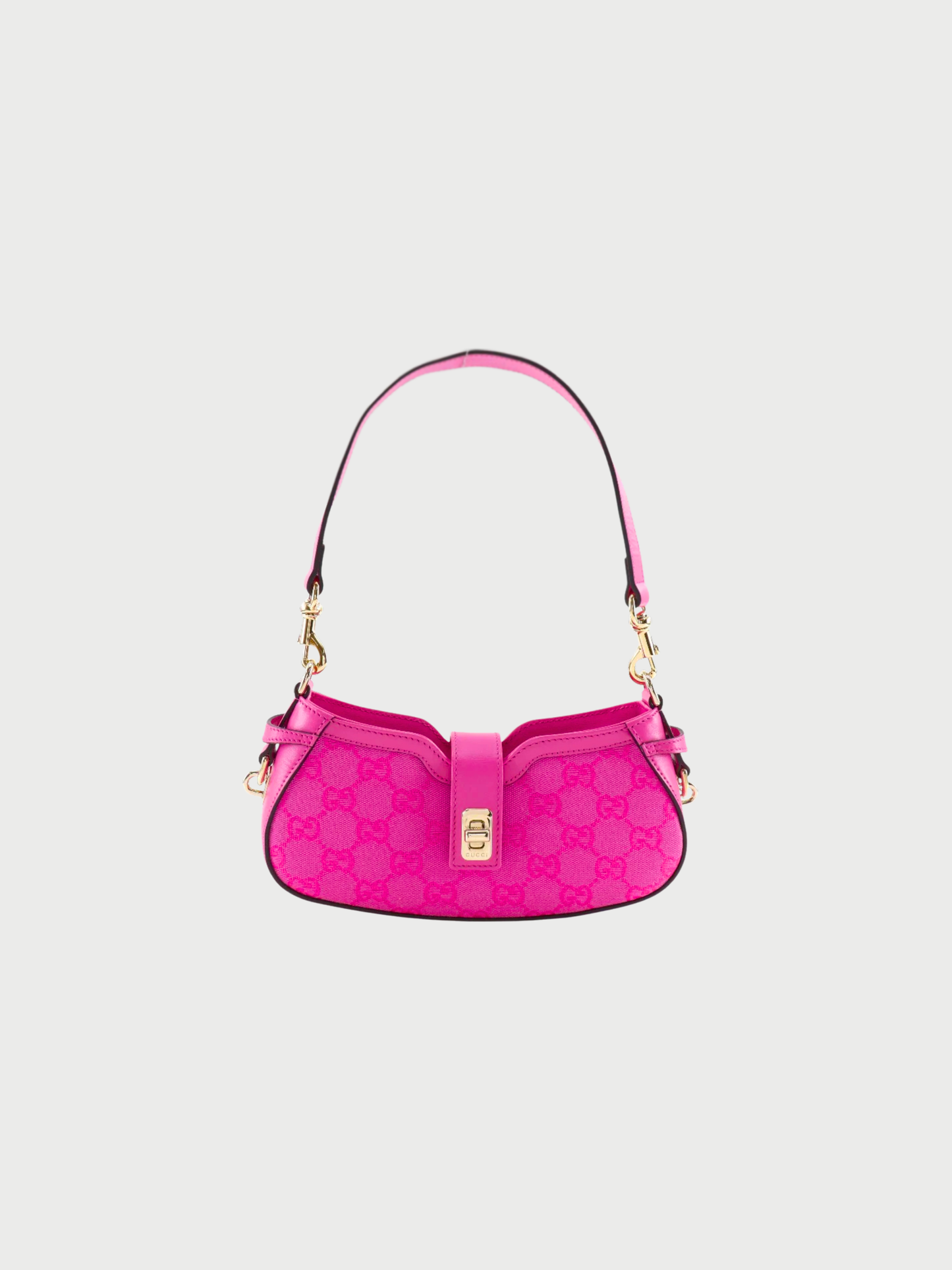 Gucci 2020s Pink GG Canvas Moonside Mini Shoulder Bag