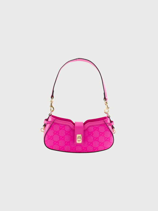 Gucci 2020s Pink GG Canvas Moonside Mini Shoulder Bag