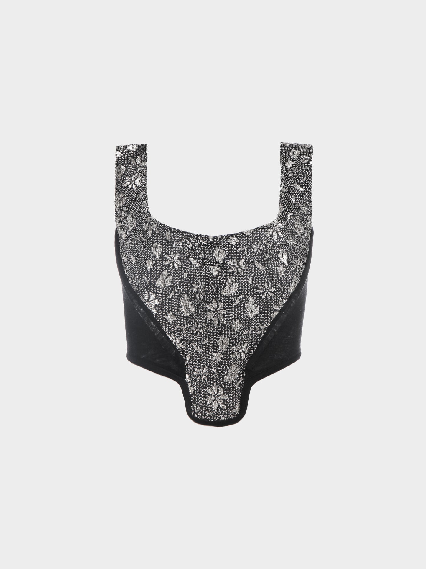 Vivienne Westwood SS 1988 Black Floral 'Britain Must go Pagan' Corset