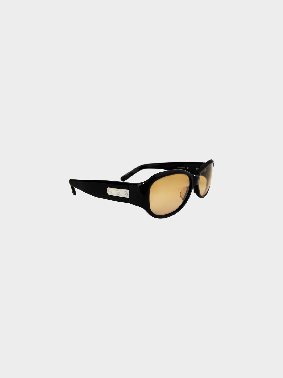 Jean Paul Gaultier 2000s Black and Brown Screw-detail Sunglasses