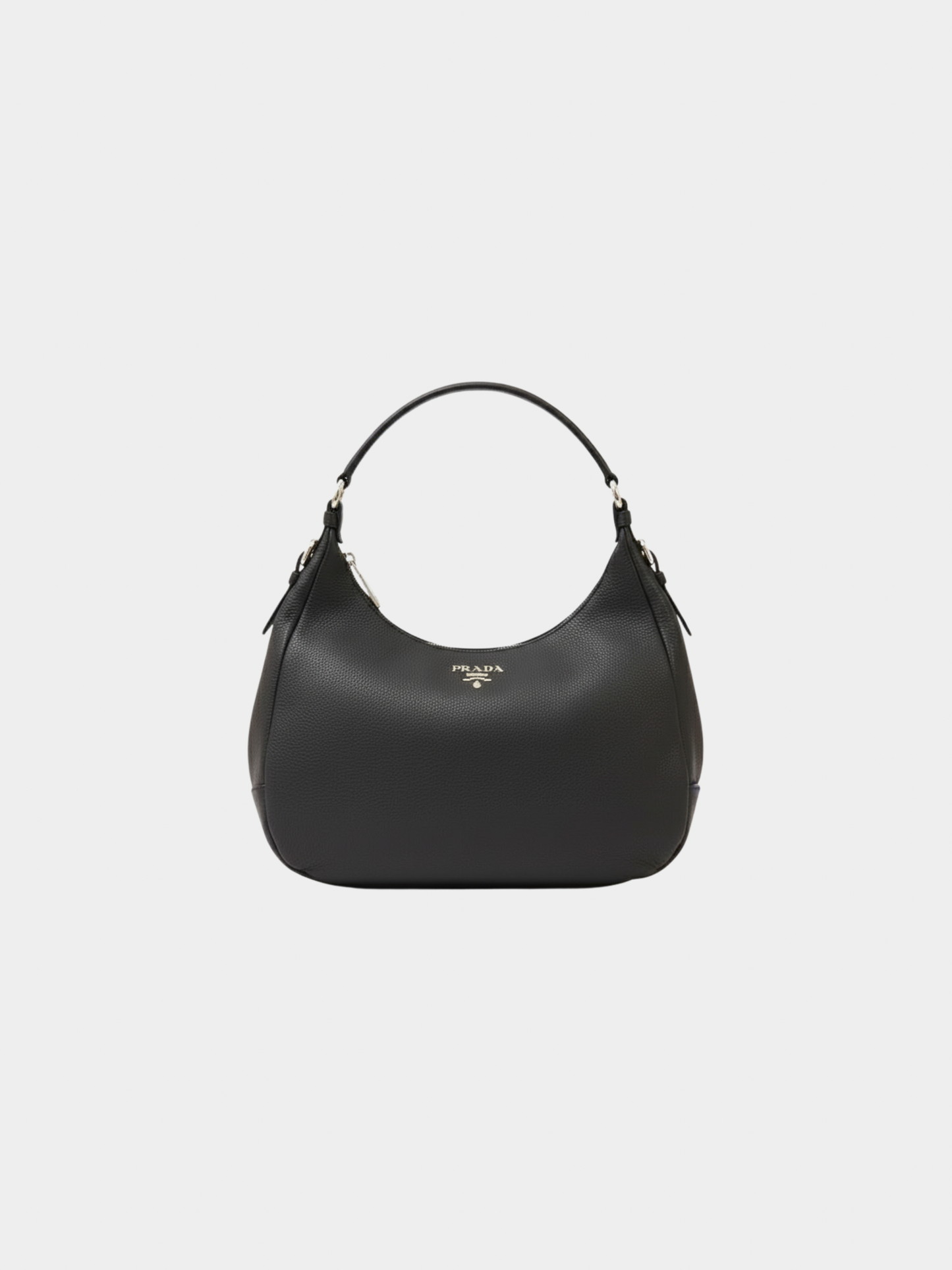 Prada 2000s Black Vitello Daino Shoulder Bag
