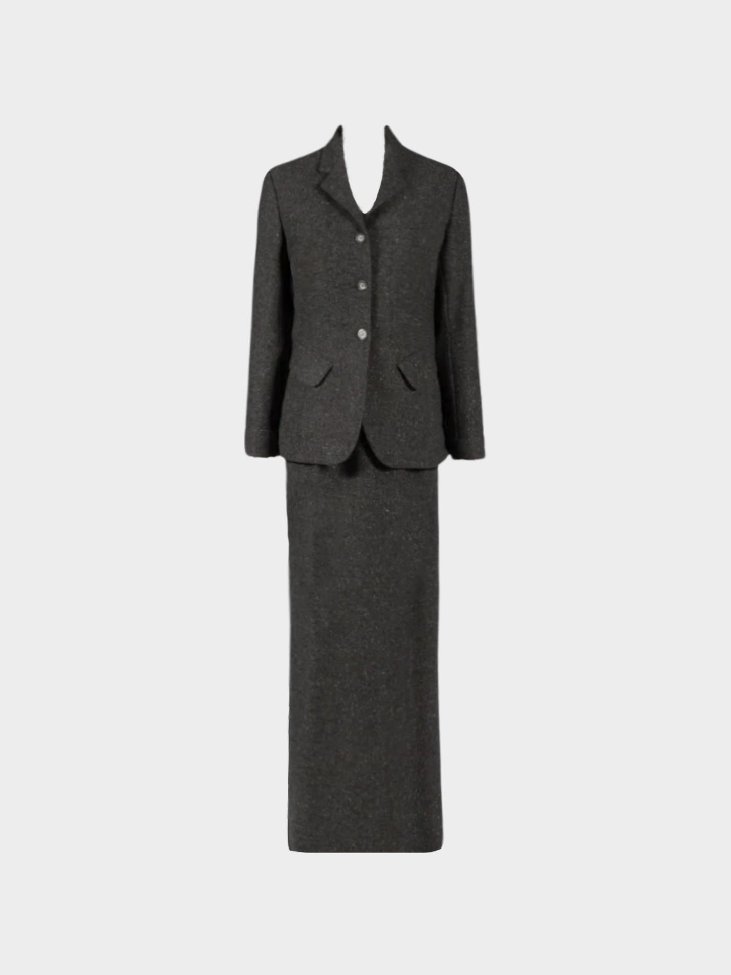 Azzedine Alaïa 1990s Wool Tweed with Multicolored Speckled 3-piece Suit Set