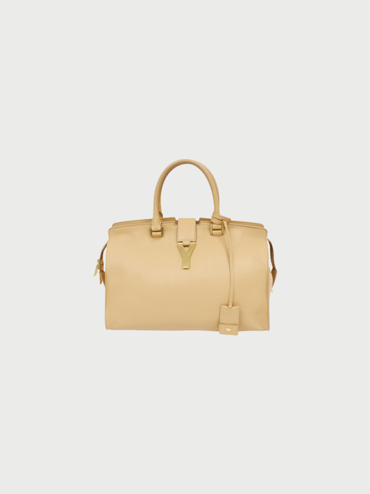 Yves Saint Laurent 2010s Beige Leather Cabas Classic Bag