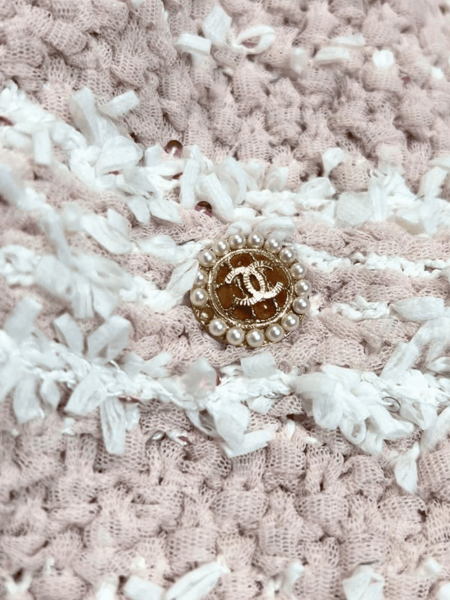 Chanel 2000s Pink Tweed Short Sleeve Jacket
