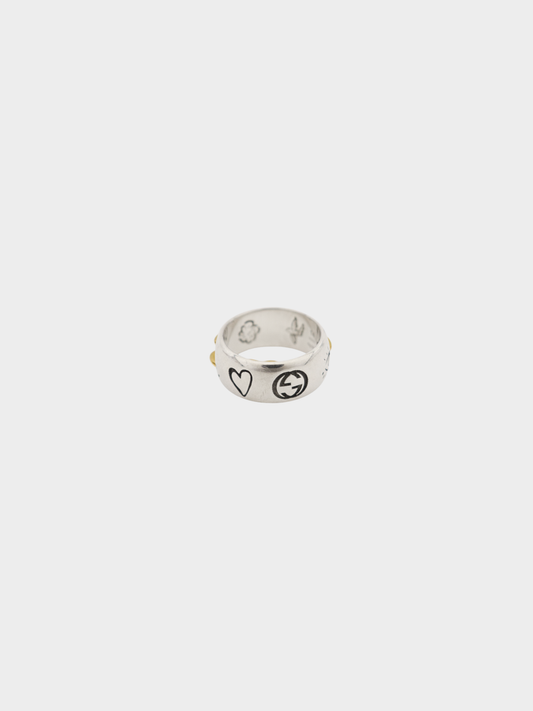 Gucci 2000s Silver 925 Logo Ring