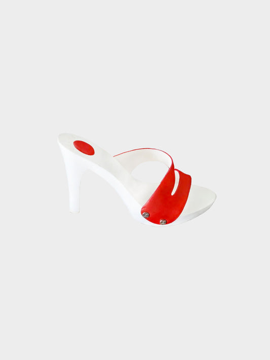 Celine 2000s Orange and White Heels