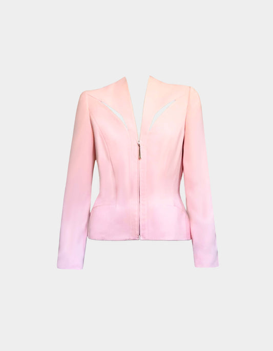 Thierry Mugler 1990s Rare Pink Cutout Blazer