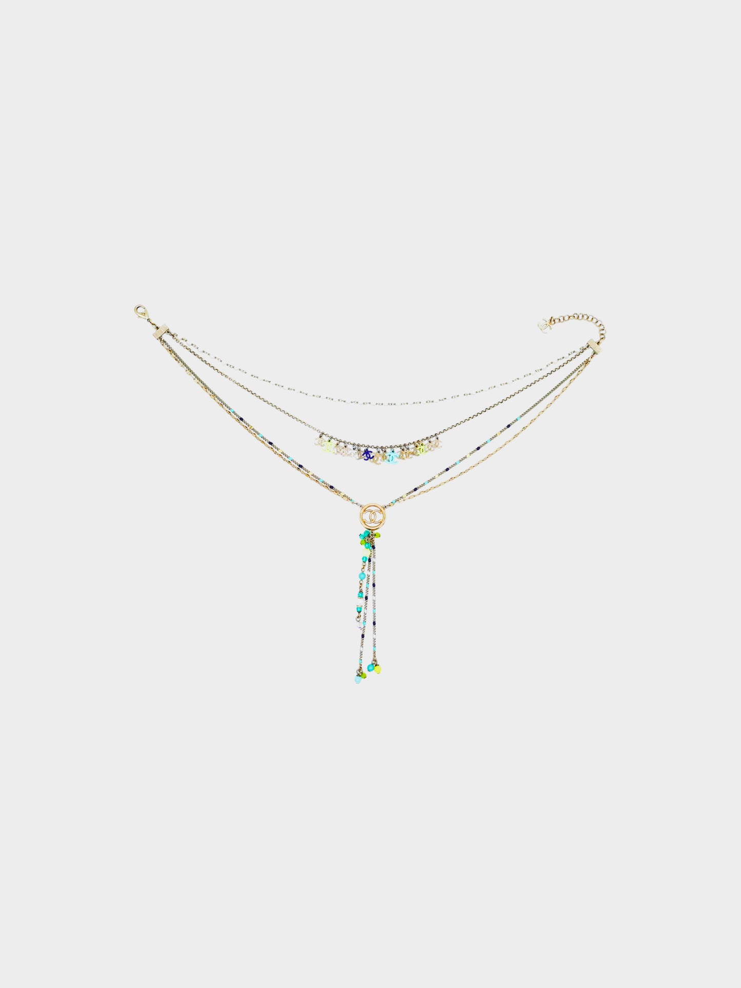Chanel by Karl Lagerfeld Cruise SS 2019 Multi-layered Beaded CC Necklace