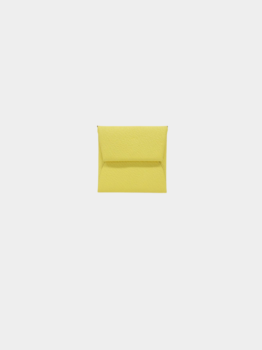 Hermès 2000s Yellow Bastia Chevre Coin Case
