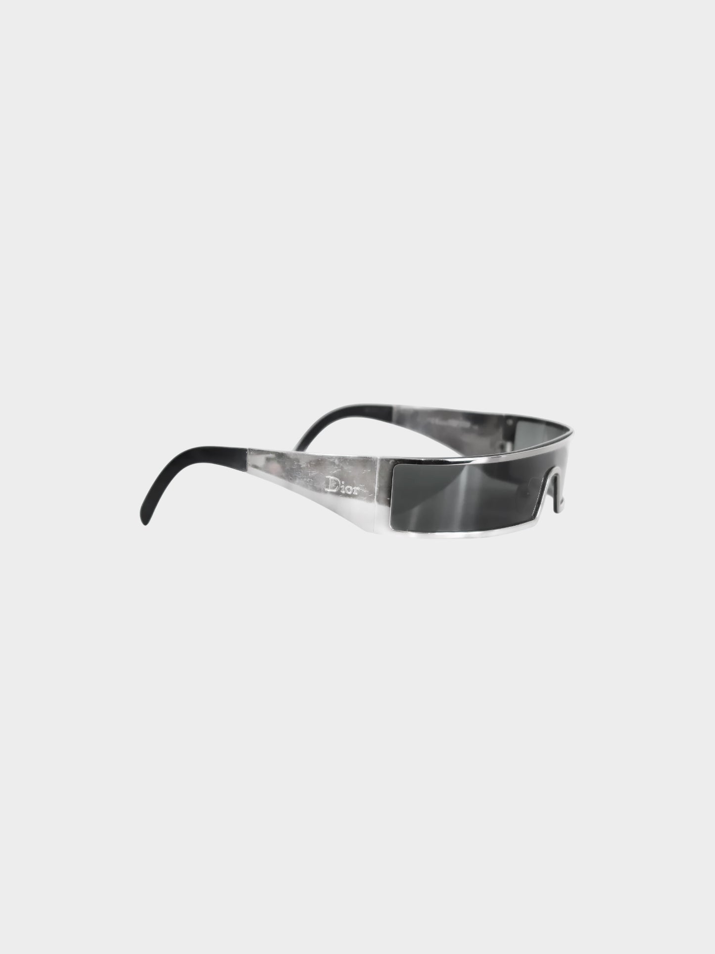 Christian Dior Early 2000s Rare Runway Silver Punk Sunglasses