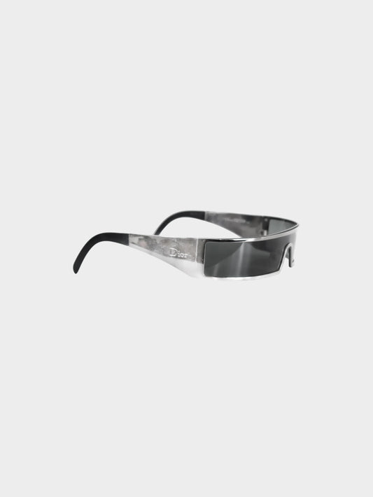 Christian Dior Early 2000s Rare Runway Silver Punk Sunglasses
