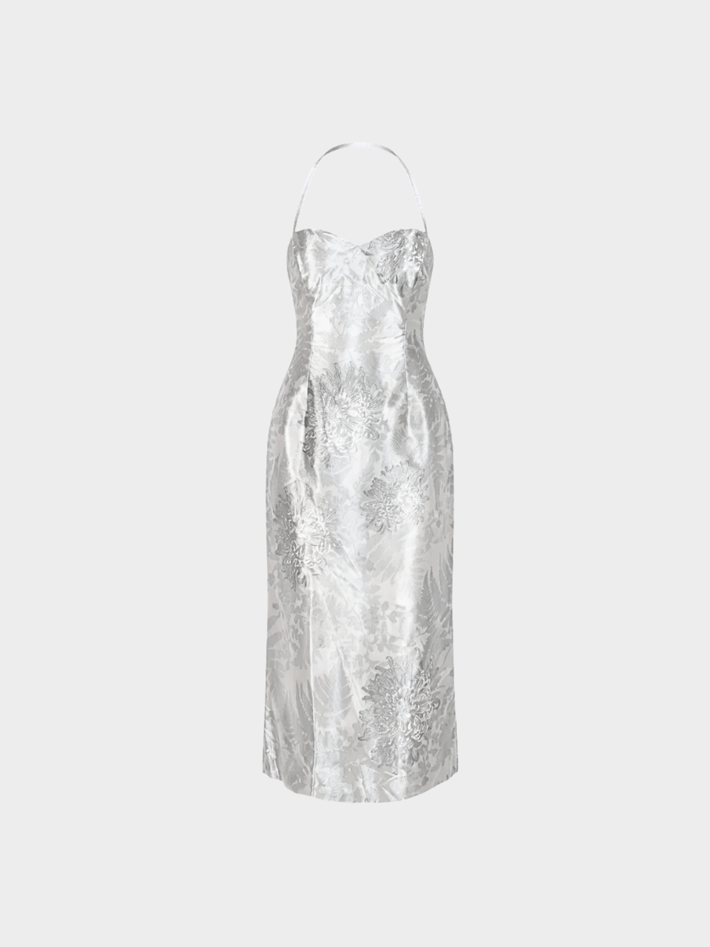 Chloe by Stella McCartney FW 2001 Iridescent Floral Printed Metallic Dress