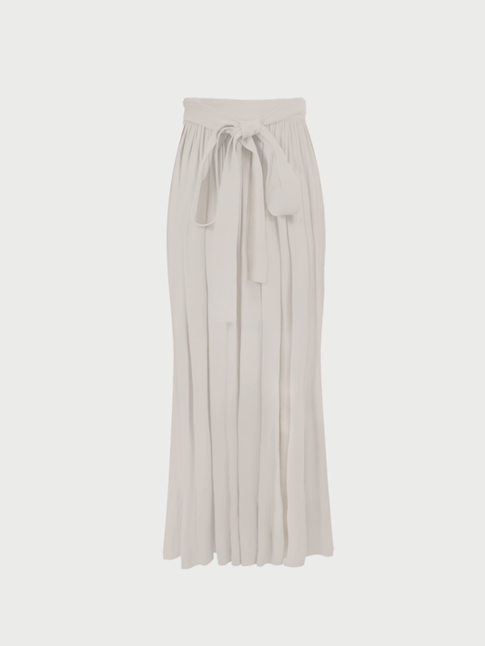 Celine by Phoebe SS 2016 Light Grey Rayon Skirt