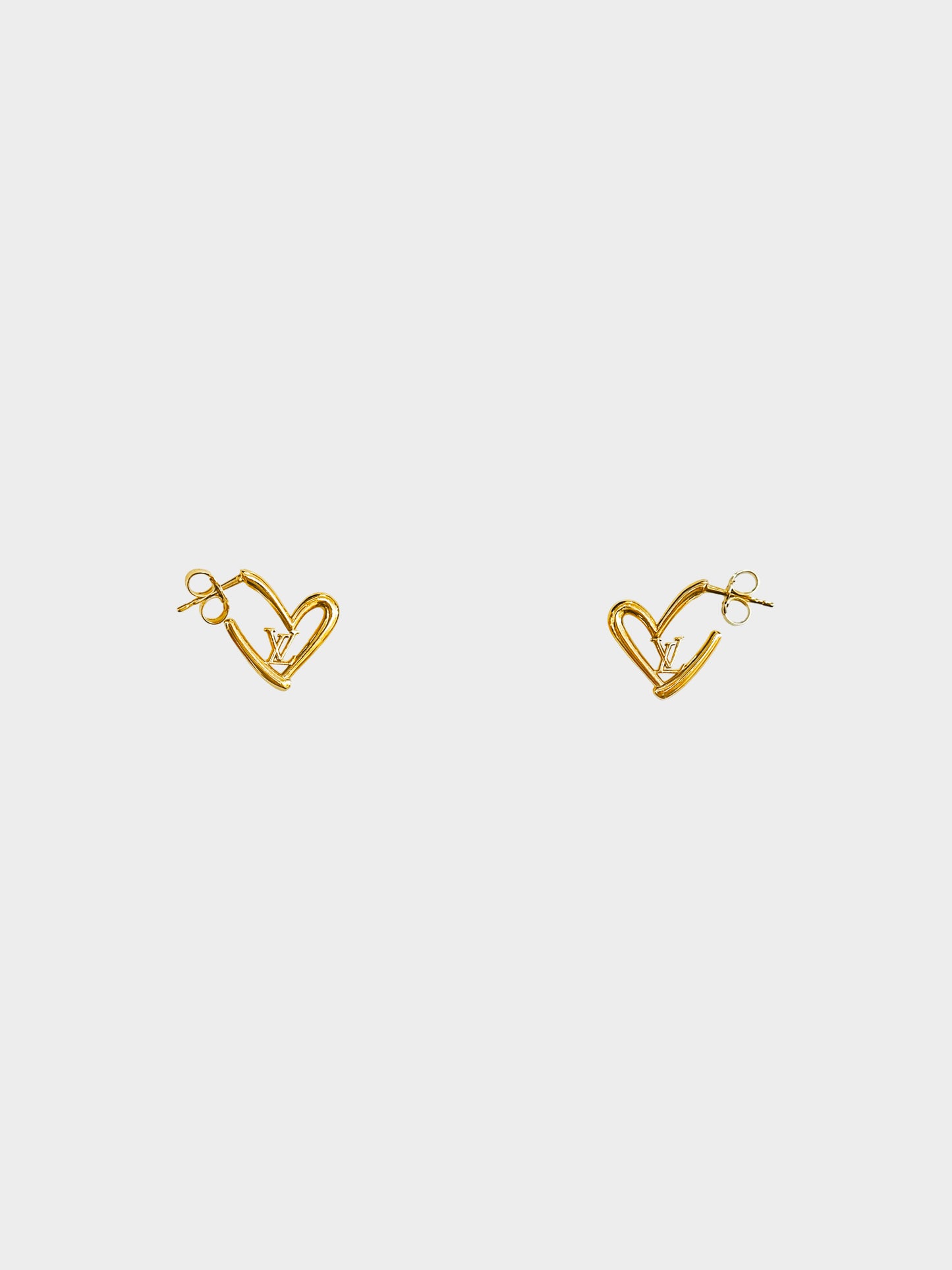 Louis Vuitton 2020s Gold Fall in Love Heart Earrings