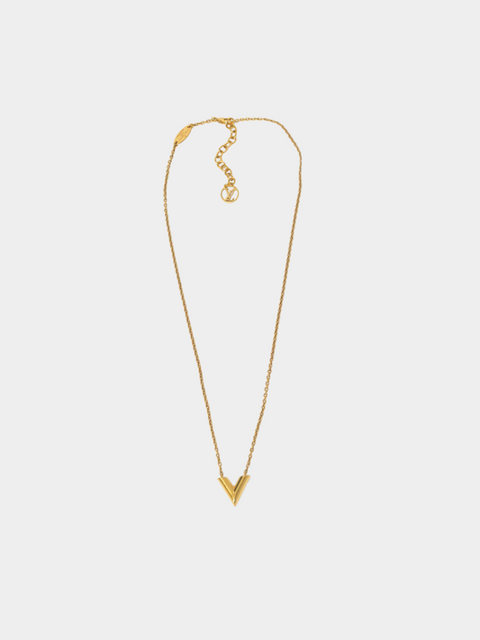 Louis Vuitton 2000s Gold Essential V Necklace