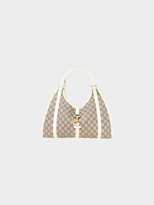 Gucci 2000s Beige White GG Supreme Joy Handbag