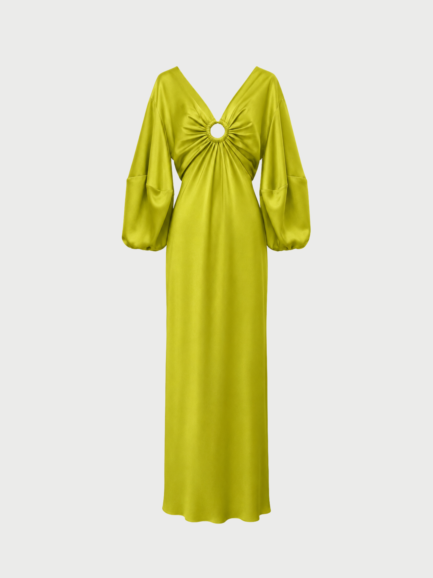 Stella McCartney 2010s Chartreuse Green Satin Gown