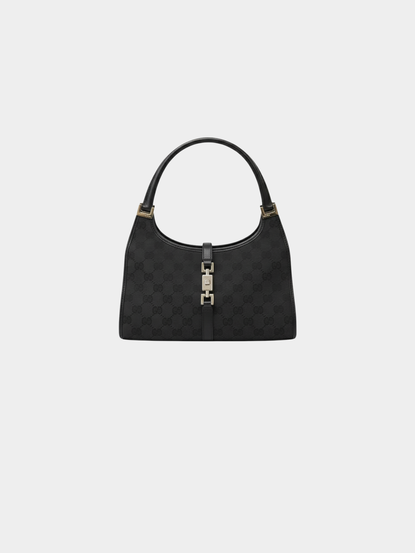 Gucci 2000s Black GG Canvas Jackie Handbag
