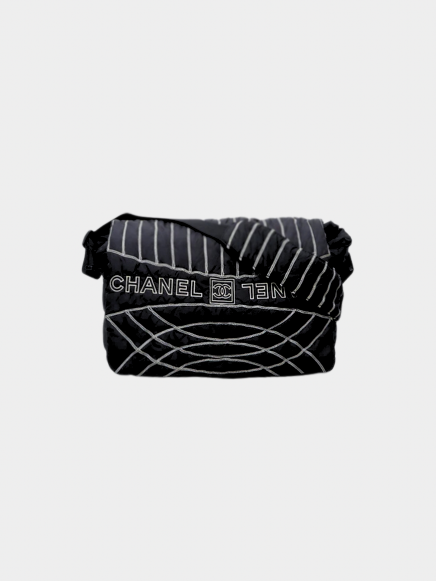Chanel 2000s Black Sport Line Nylon Crossbody Bag