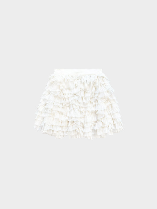 Dolce & Gabbana D&G 2010s Cream Ruffled Mini Skirt