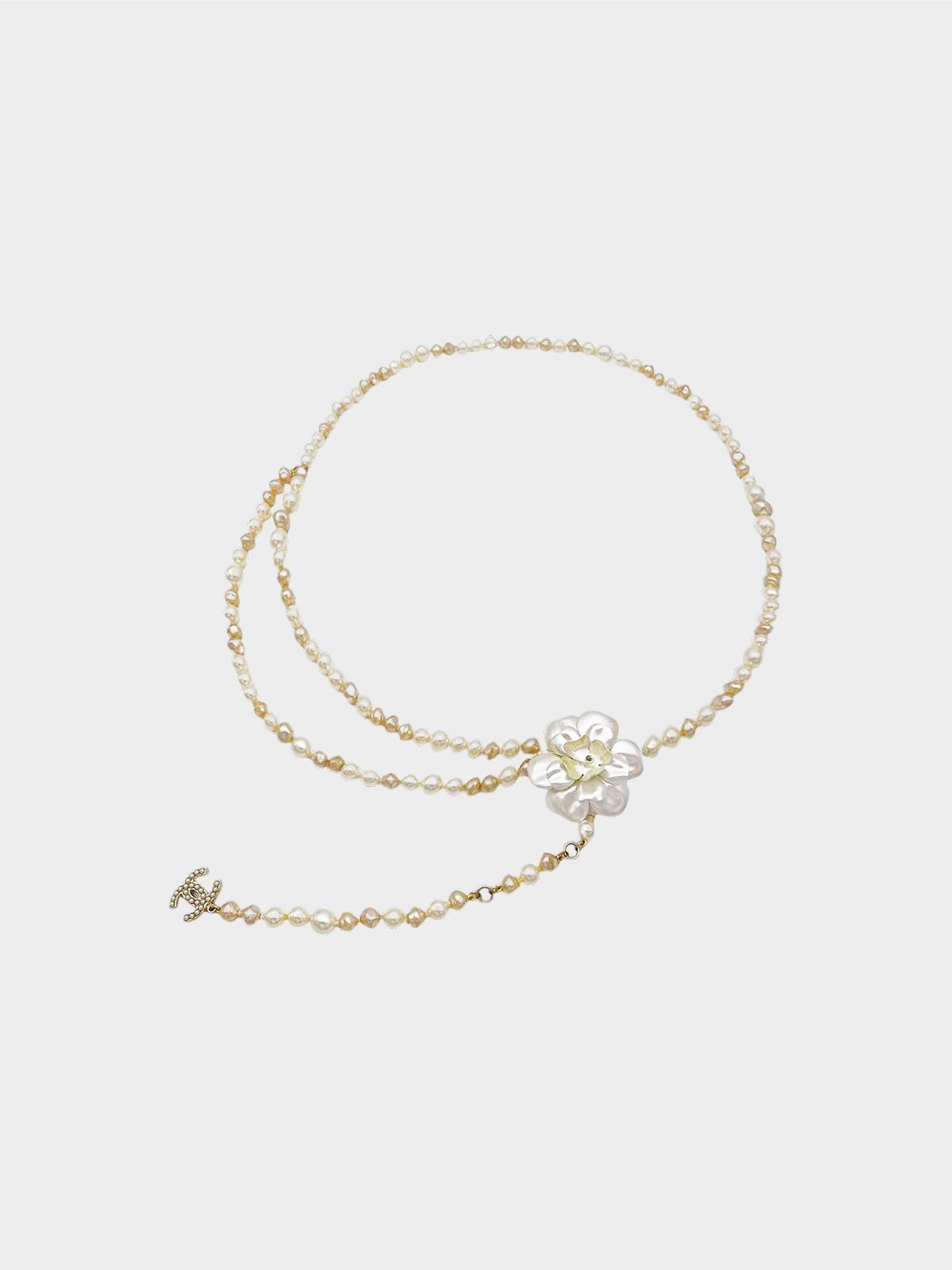 Chanel Fall 2009 Faux Pearl with Camellia Chain Link Belt