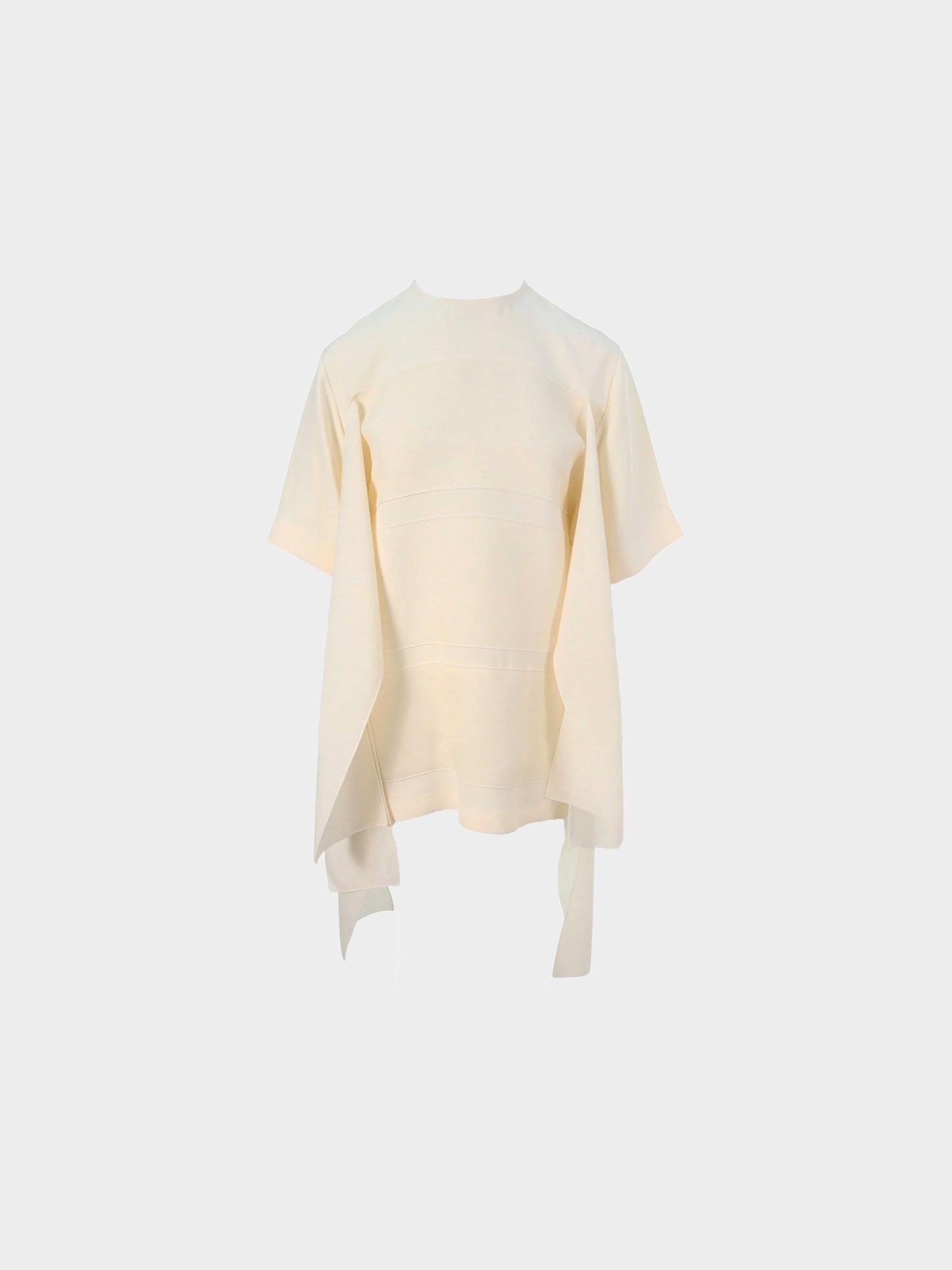 Céline by Phoebe Philo 2010s Off White Silk Tunic Top