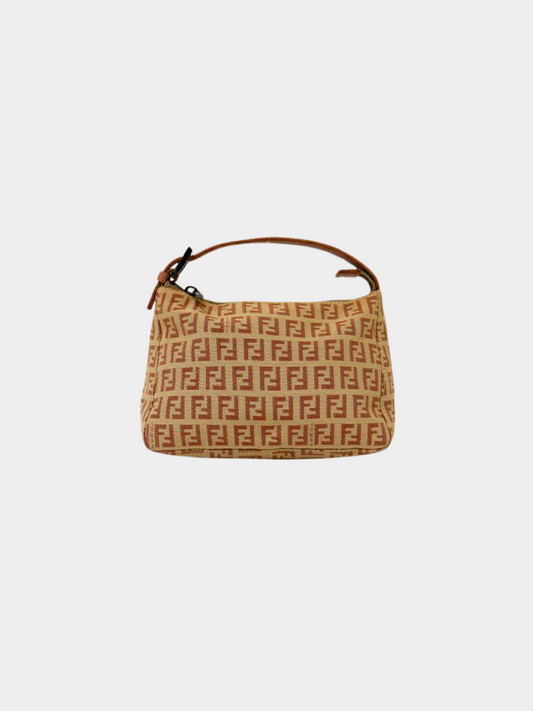 Fendi 2000s Pink Monogram Zucca Mini Handbag
