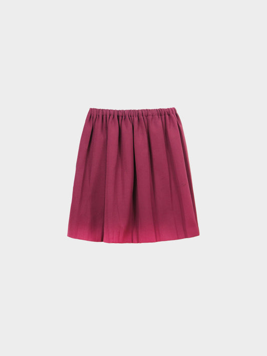 Miu Miu 2000s Bordeaux Pleated Mini Skirt