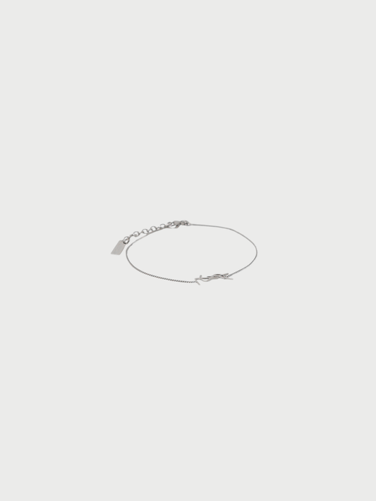 Yves Saint Laurent 2016 Silver Plated Metal Cassandra Bracelet