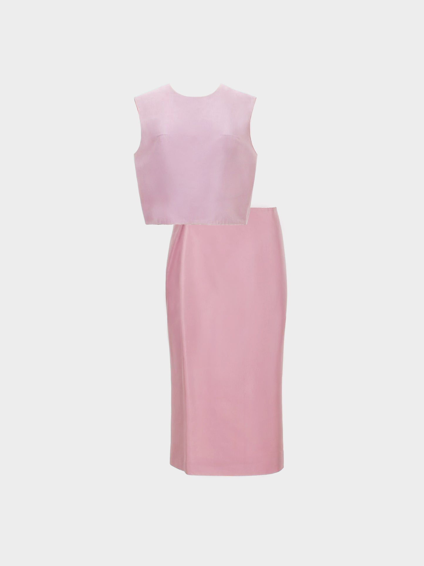 Prada 2000s Rare Pink Nylon Tank Top and Skirt Set