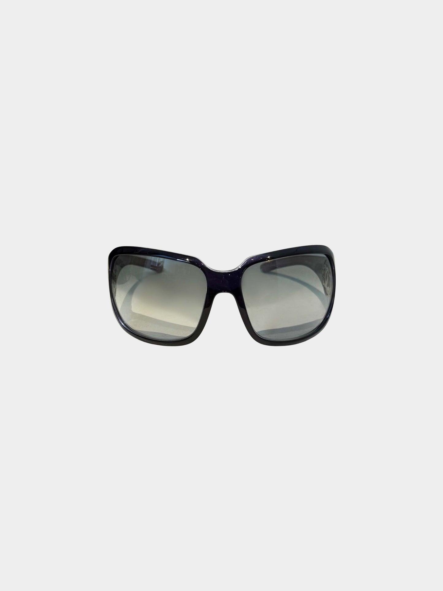 Chanel 2000s Purple CC 6023 Oversized Sunglasses
