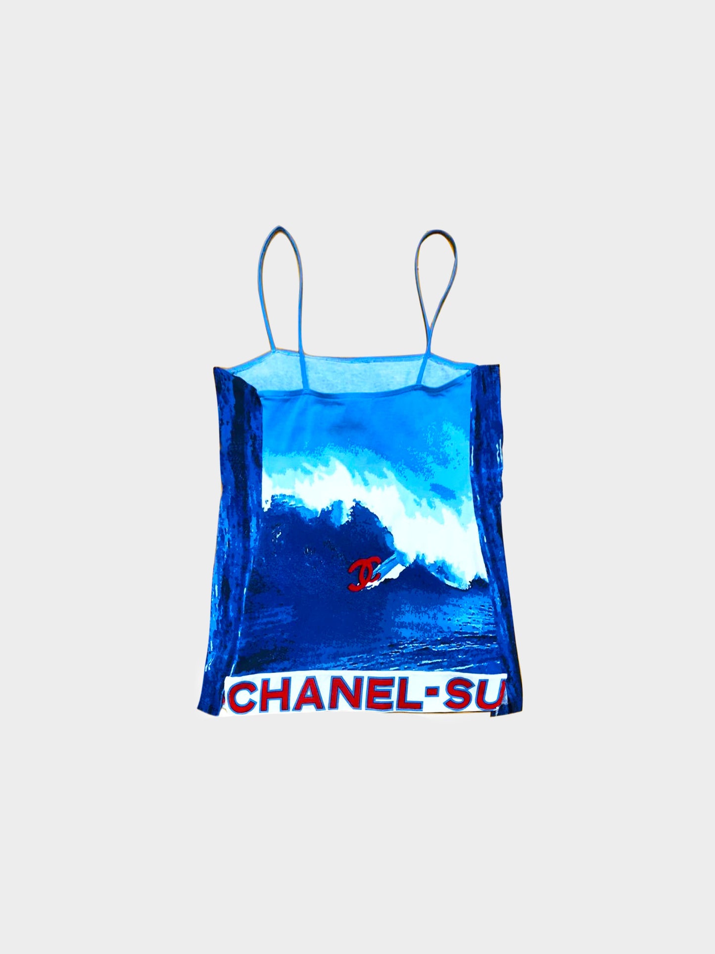 Chanel SS 2002 Rare Blue Surf Cami Top