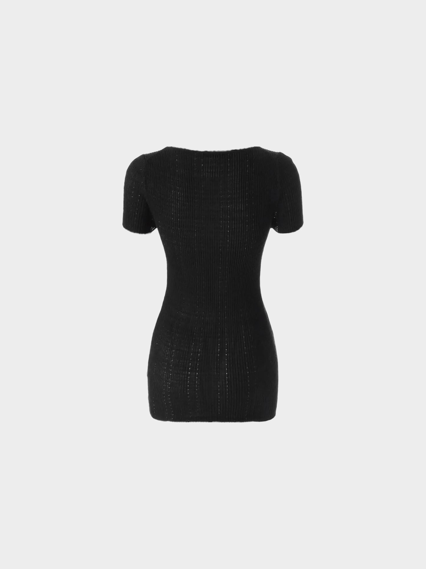 Chanel by Karl Lagerfeld SS 2009 Black Knitted Top/Mini Dress