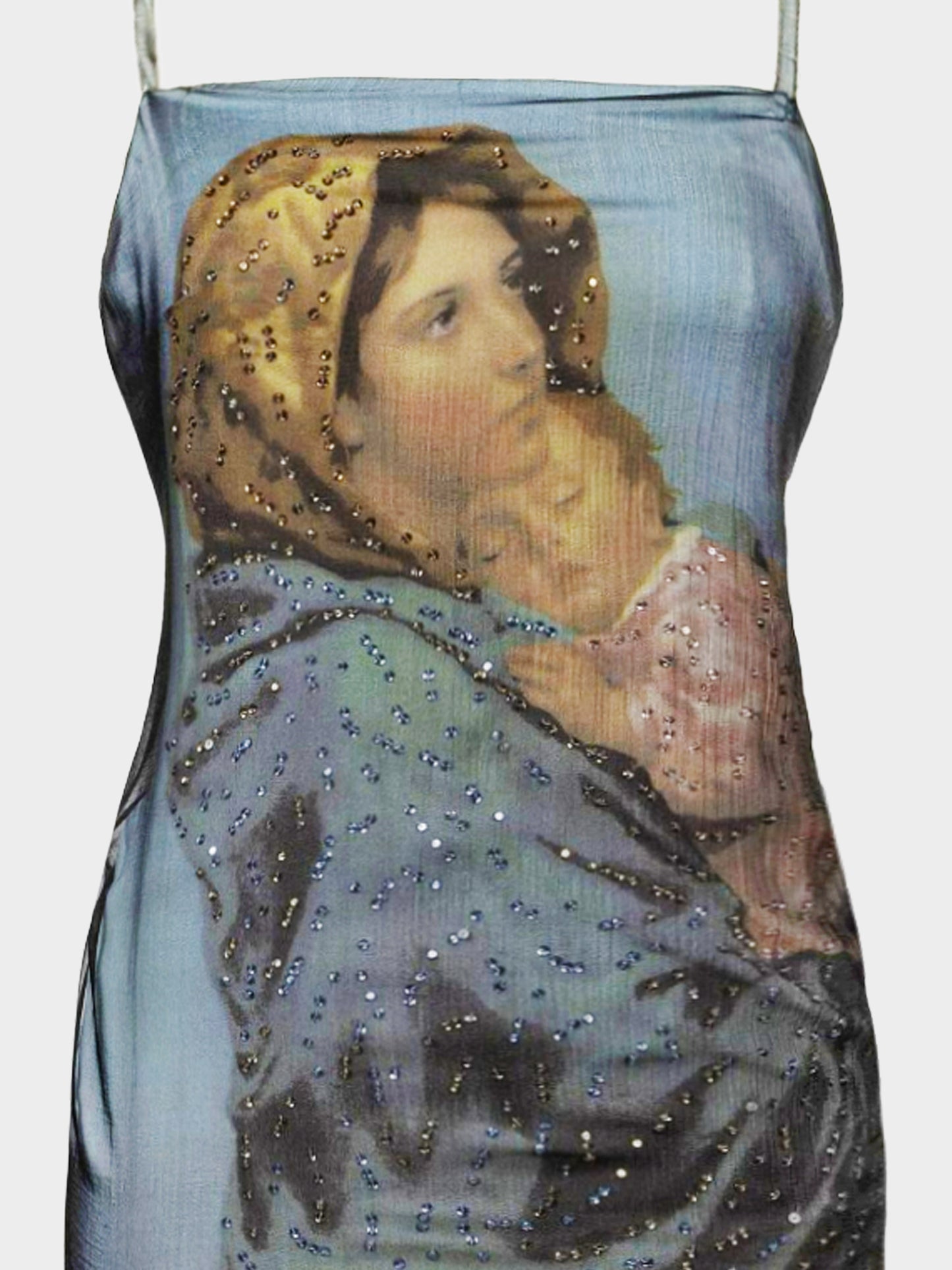 Dolce and Gabbana SS 1998 Mother and Baby Sequins Embellished Evening Tank Top