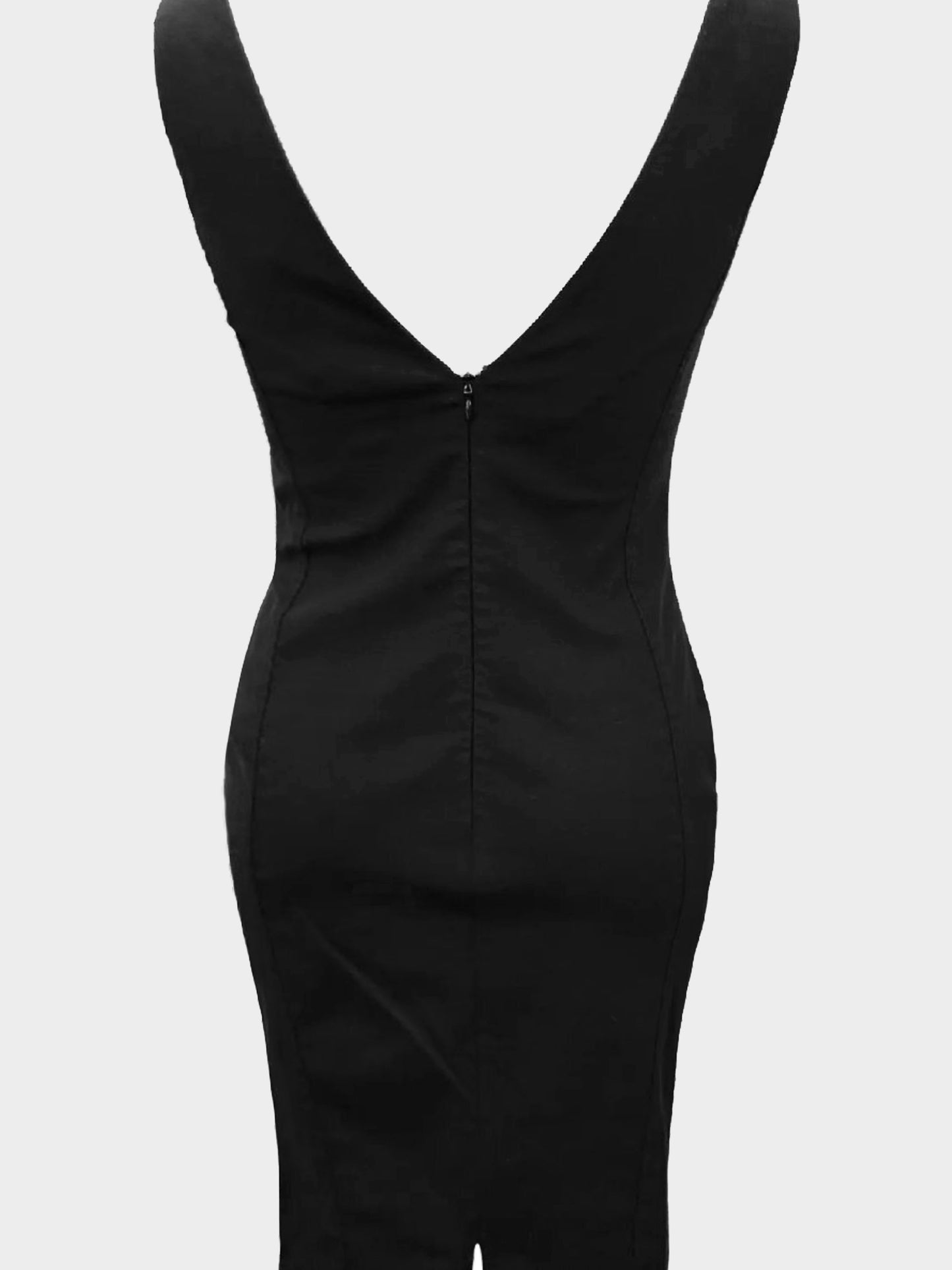 Dolce and Gabbana 2000s Black Fitted Cotton Dress