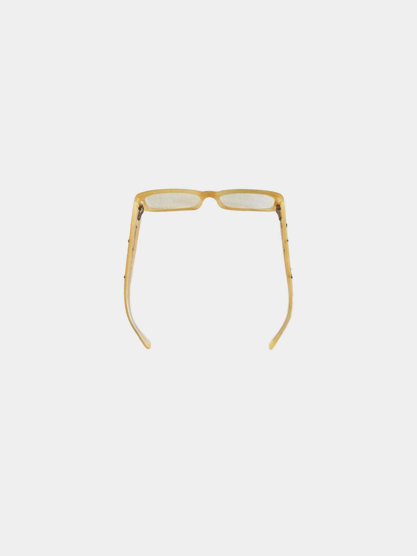 Prada 1990s Rare Beige VPR07I Narrow Glasses