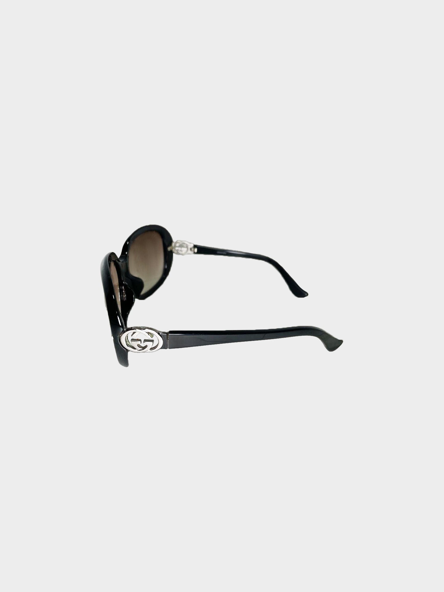 Gucci 2000s Black GG 2994 Shield Sunglasses