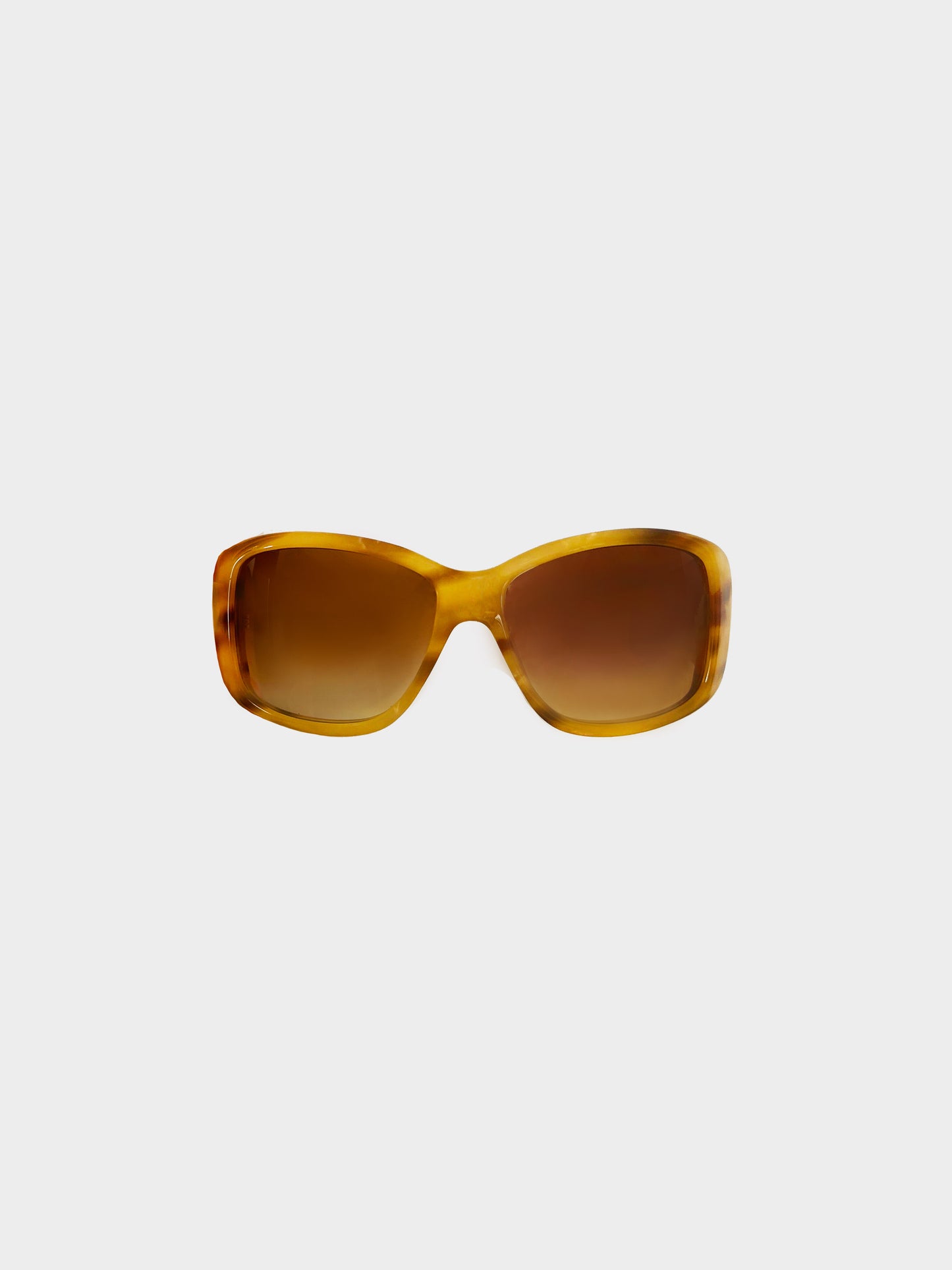 Miu Miu 2000s Gradient Brown Crown Sunglasses