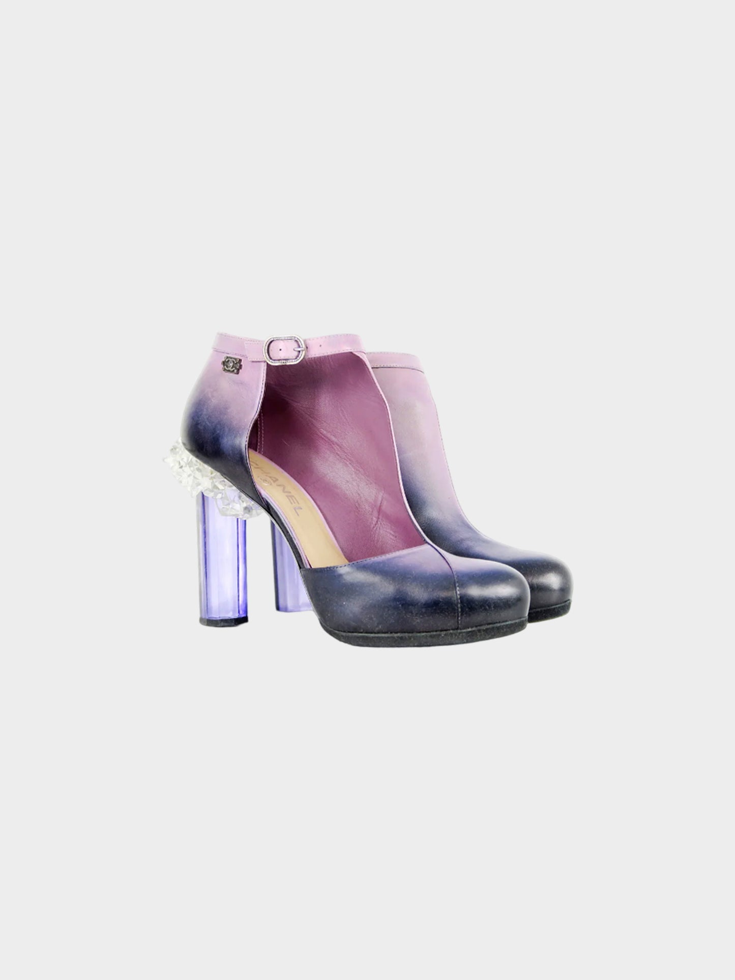Chanel Fall 2012 Purple Ombre Gradient Lambskin Lucite Pump