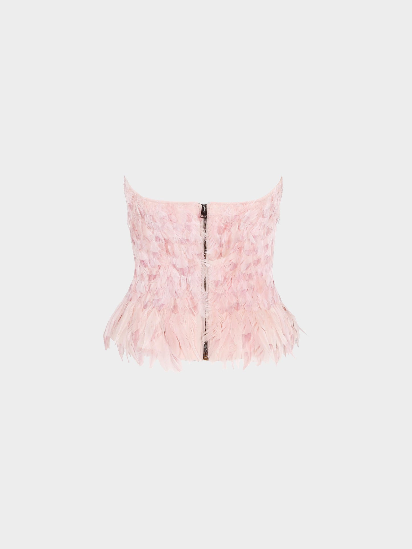 Tom Ford 2010s Pink Feather Bustier Top