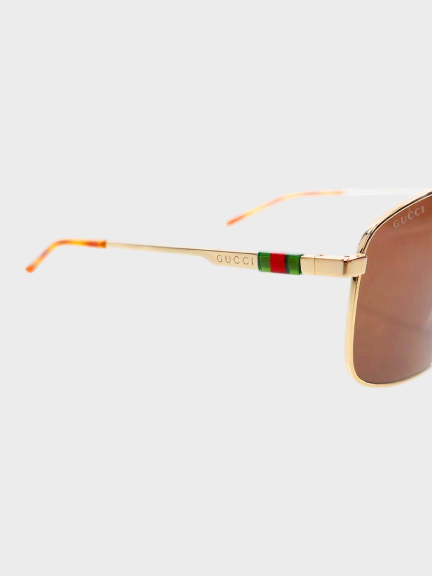 Gucci 2024 Gold Metal Navigator Frame Sunglasses