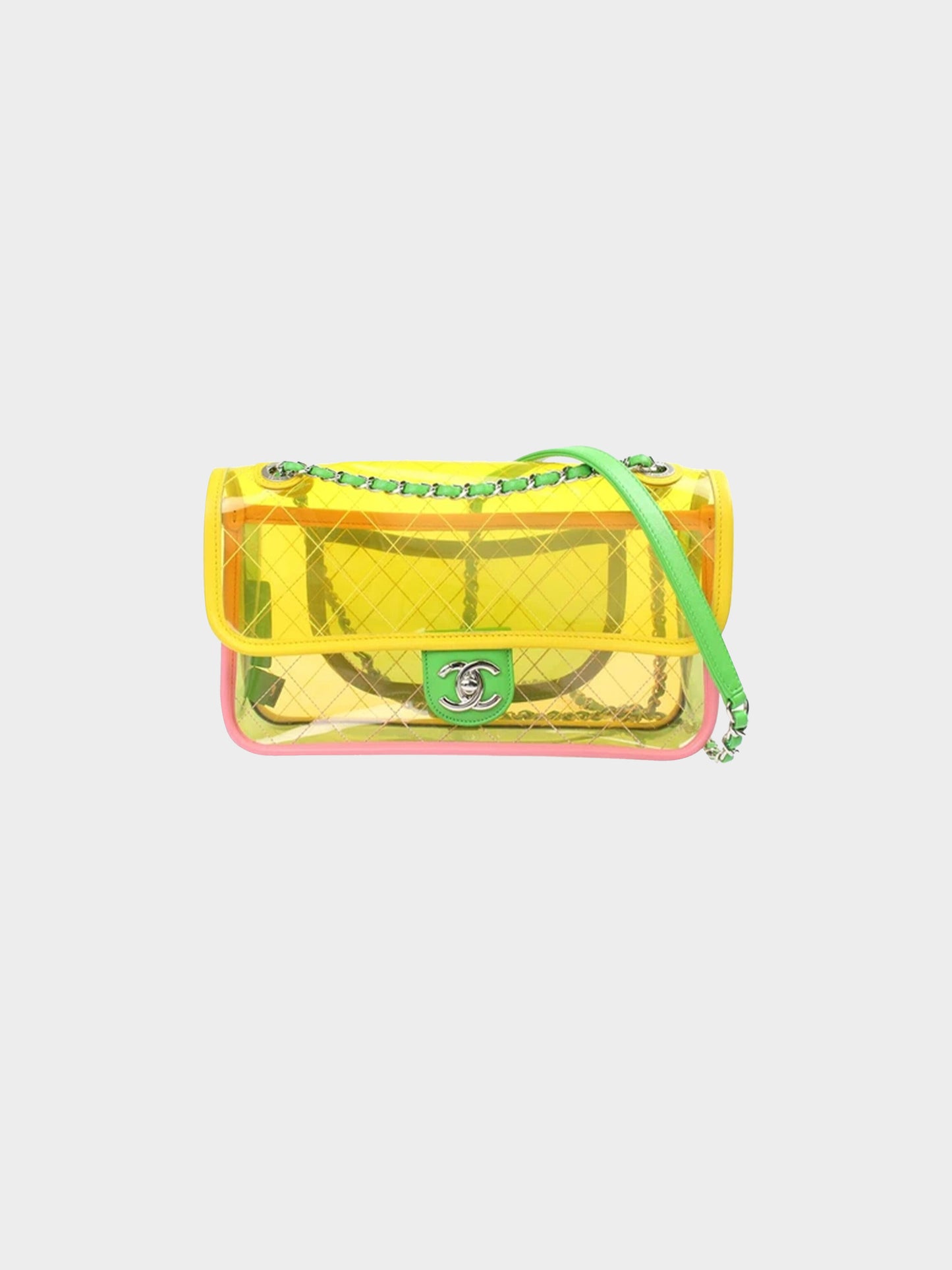 Chanel PVC 2000s Rare Multi-Color Flap Bag