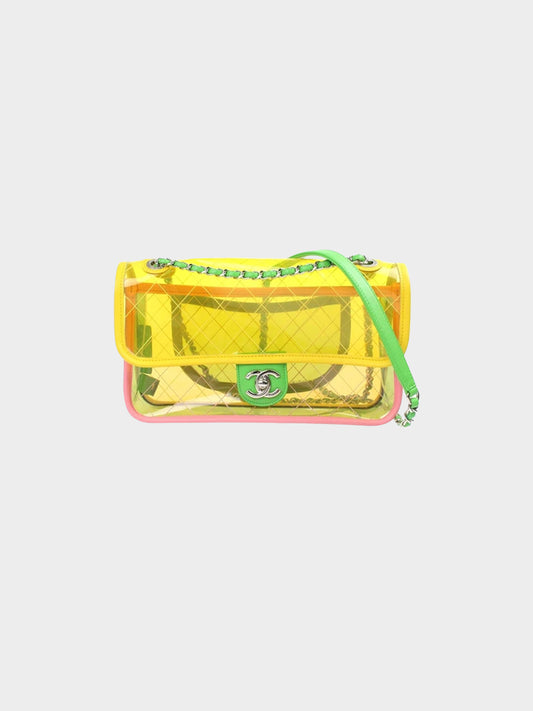 Chanel PVC 2000s Rare Multi-Color Flap Bag