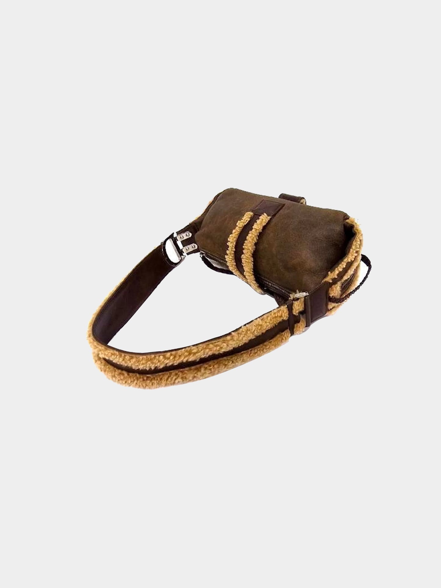 Christian Dior 2002 Fur Flight Brown Bag