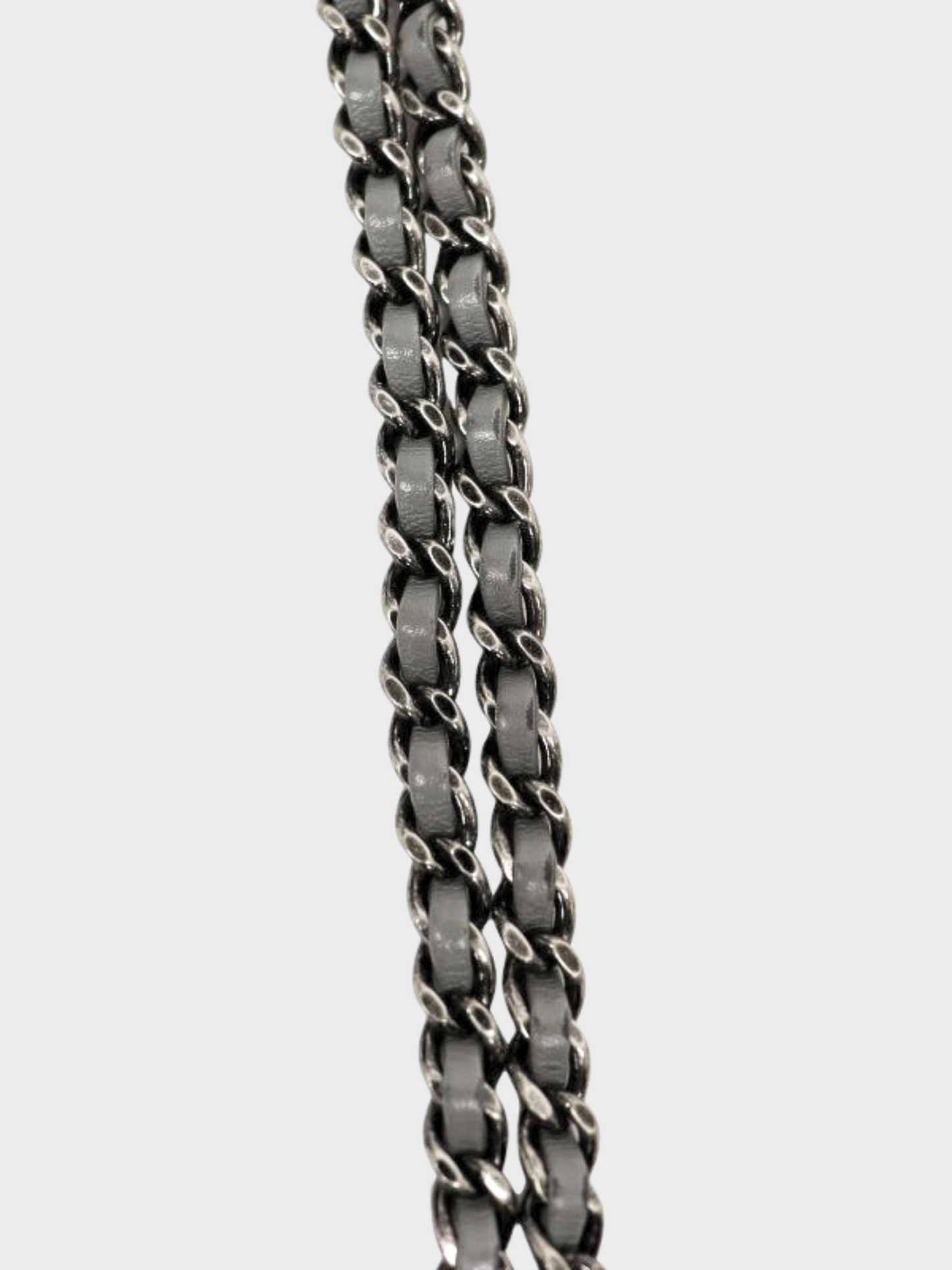 Chanel 2016 Grey Leboy Chain Wallet