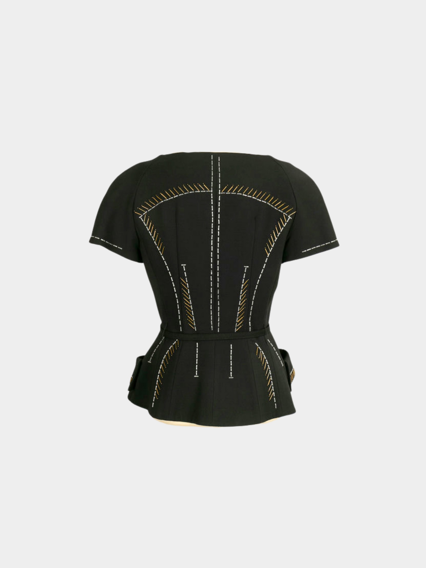 Christian Dior SS 2009 Black Contrast stitch top