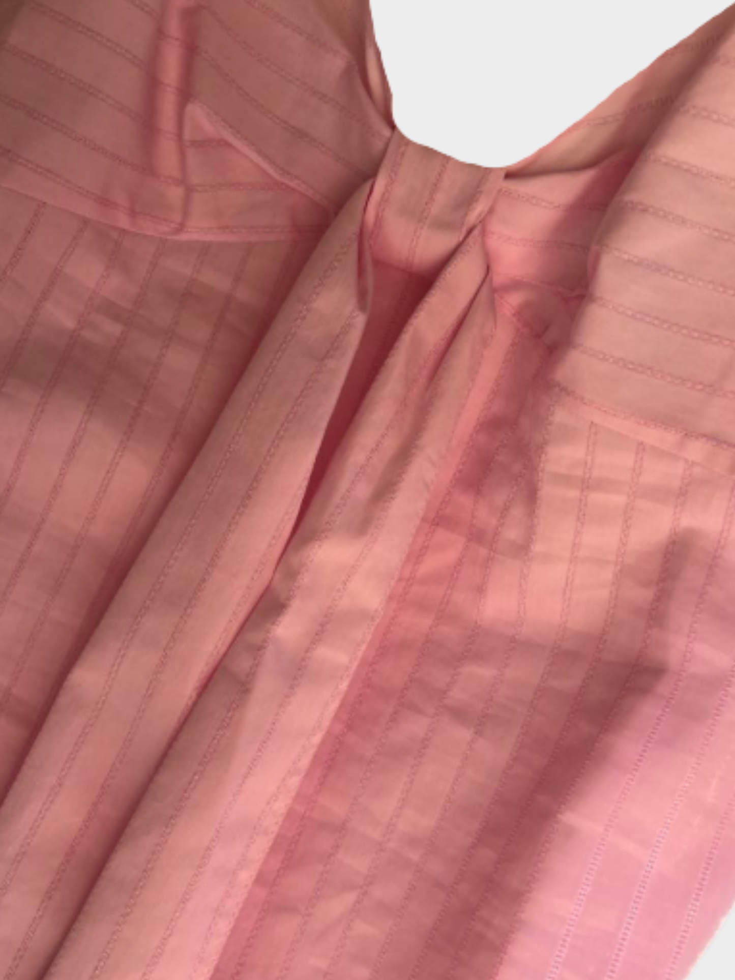 Chanel SS 2023 Pink Stripe Pattern Cotton Blend Knotted Cami Top